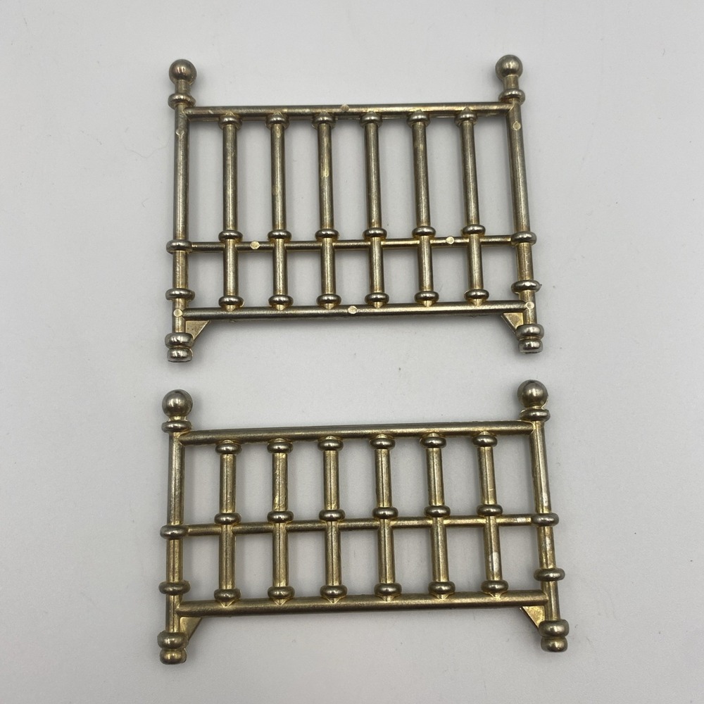 Vintage Fisher-Price Dollhouse 1977‎ Replacement Brass Headboard Bed Frame